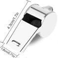 thumbnail image 2 of 25pcs Stainless Steel Whistle with Metal Rope Training Whistle Referee Whistle for Sports Basketball Football Camping Rescue Hiking Stainless Steel Wh, 2 of 5