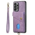 thumbnail image 3 of Nalacover for Samsung A53 5G, Slim Case Wallet with Credit Card Holder, Back Flip Premium Leather Magnetic Clasp Kickstand Wirst Hand Strap Shockproof Cover for Samsung Galaxy A53 5G, Purple, 3 of 7