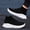 Black And White, variant on Men's Slip-On Mid-Top Casual Sneakers - Lightweight Breathable Knit Fabric, Elastic Sides for All-Season Comfort for Daily & Leisure Wear, Walking Shoes, ,Easy Wear, MD Cushioned Sole - Sporty Style