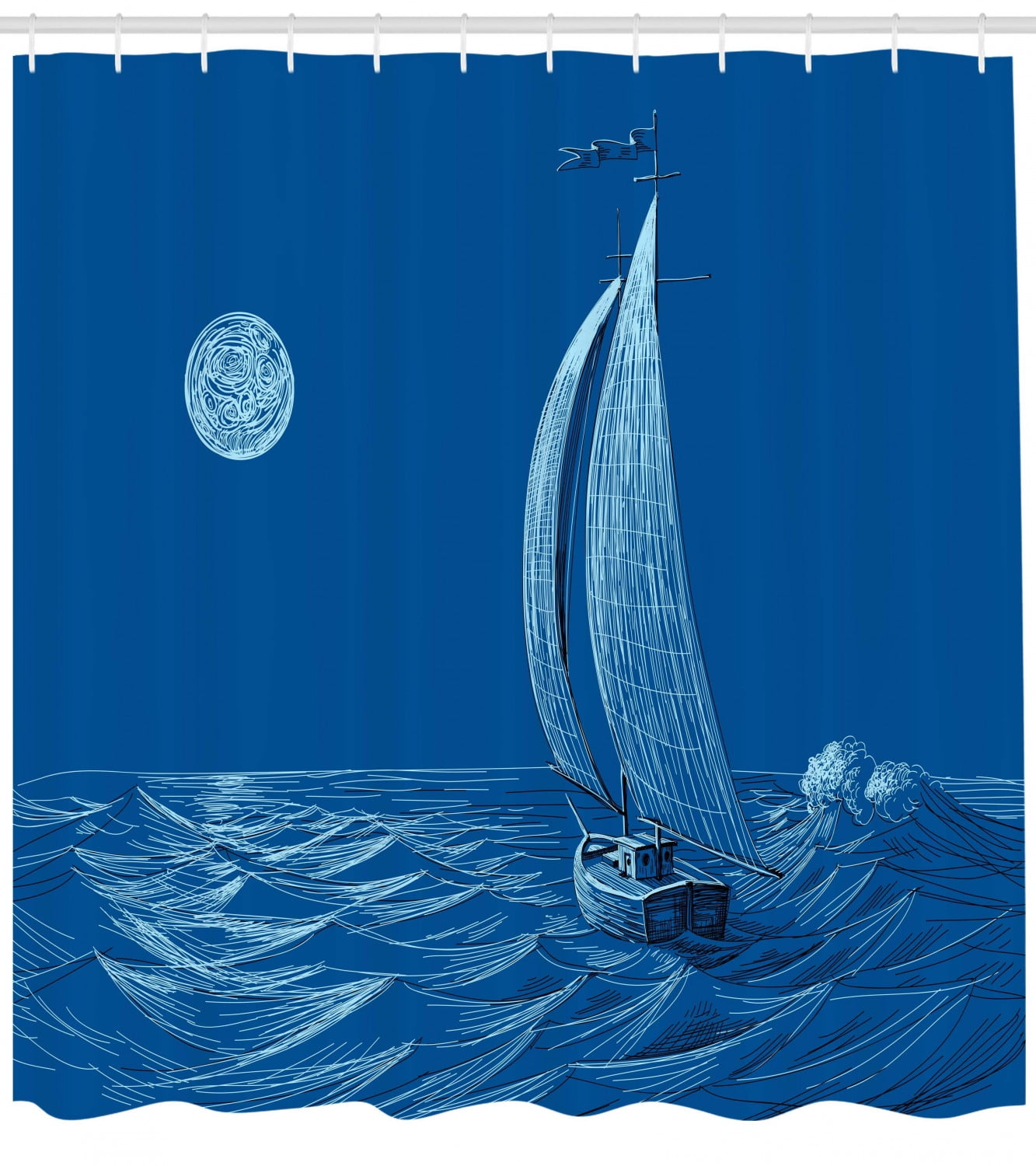 Sailboat Decor Shower Curtain Set Sailboat Decor Shower Curtain Set