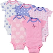 Gerber Girl Variety Onesies Leopard - 5 Pack - 0-3 Months