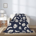 thumbnail image 7 of Halloween Blanket Throw Blanket for Couch Sofa and Bed, halloween pumpkin bats Halloween Plush Throw Blanket, Halloween Decor Fuzzy Cuteness Comfy Flannel Blanket, 7 of 7
