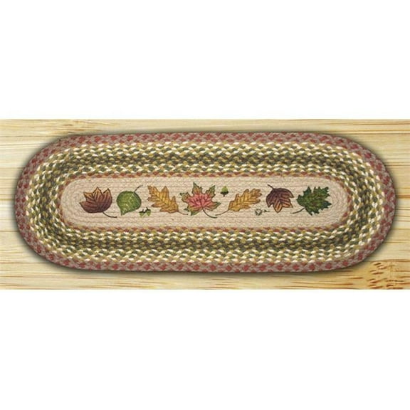 Earth Rugs 64-024AL Autumn Leaves Oval Runner