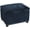 Royal Blue, variant on Adeco Rectangular Storage Ottoman Foot Rest Stool, Fabric Button Tufted Storage Ottoman with Hinged Lid (Cyan)