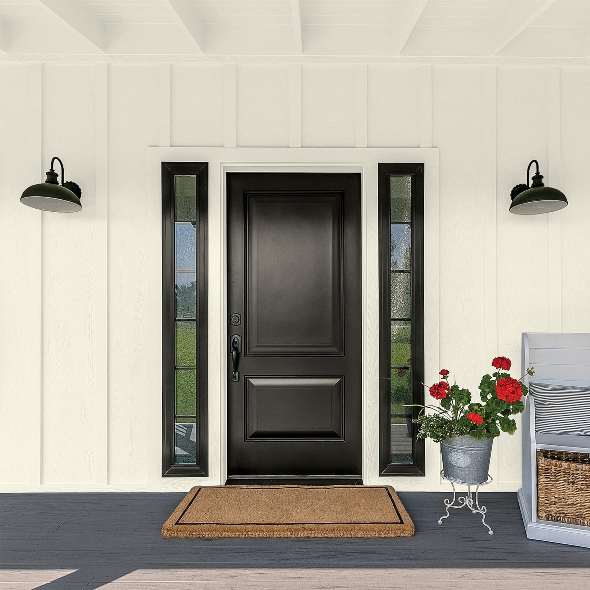 Glidden One Coat Cocoon / Grey Flat Exterior Paint with Primer, 5 Gallon