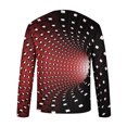 thumbnail image 4 of Aimik Men's Christmas Shirt Long Sleeve Crewneck Ugly 3D Xmas Tree Graphic Casual T Shirt Pullover Sports Tops Blouses-Red L, 4 of 5