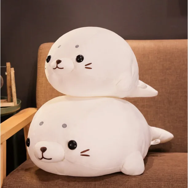 Peluche de foca de algodón suave de 50/60 cm de Kawaii, muñeco de peluche para niña, almohada para decoración del hogar, regalos de cumpleaños | Bodega Aurrera en línea Peluche de foca de algodón suave de 50/60 cm de Kawaii, muñeco de peluche para niña, almohada para decoración del hogar, regalos de cumpleaños | Bodega Aurrera en línea