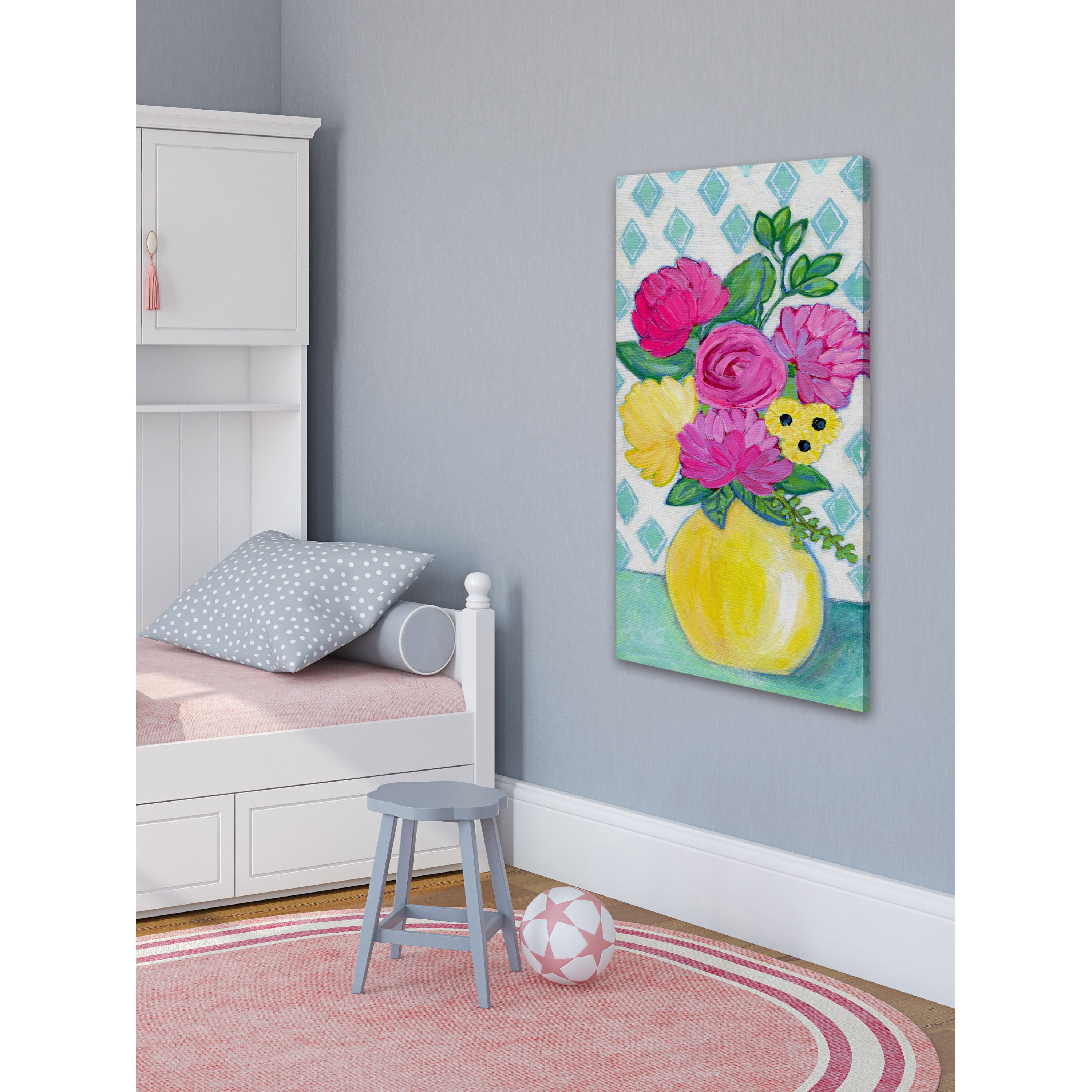 Marmont Hill "Yellow Vase" by Jill Lambert Painting Print on Wrapped Canvas