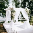 thumbnail image 4 of GFDYREE Wedding Arch Draping Fabric, 2 Pcs White Chiffon Drapes Wedding Drapery for Indoor and Outdoor Backyard Reception Backdrop Ceiling Curtains Decorations, 4 of 7