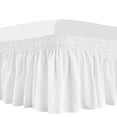 thumbnail image 2 of Falda de cama WhiteWrap-Around Dust Ruffles, 150*200cm Drop Easy-Install Bedskirt Arrugas/resistencia a la decoloración, lavable a máquina Xemadio 221963-3, 2 of 9