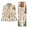 thumbnail image 3 of PoBuds Women's Long Sleeve Flannel Pajama Set Sleepwear Christmas Tree S, 3 of 5