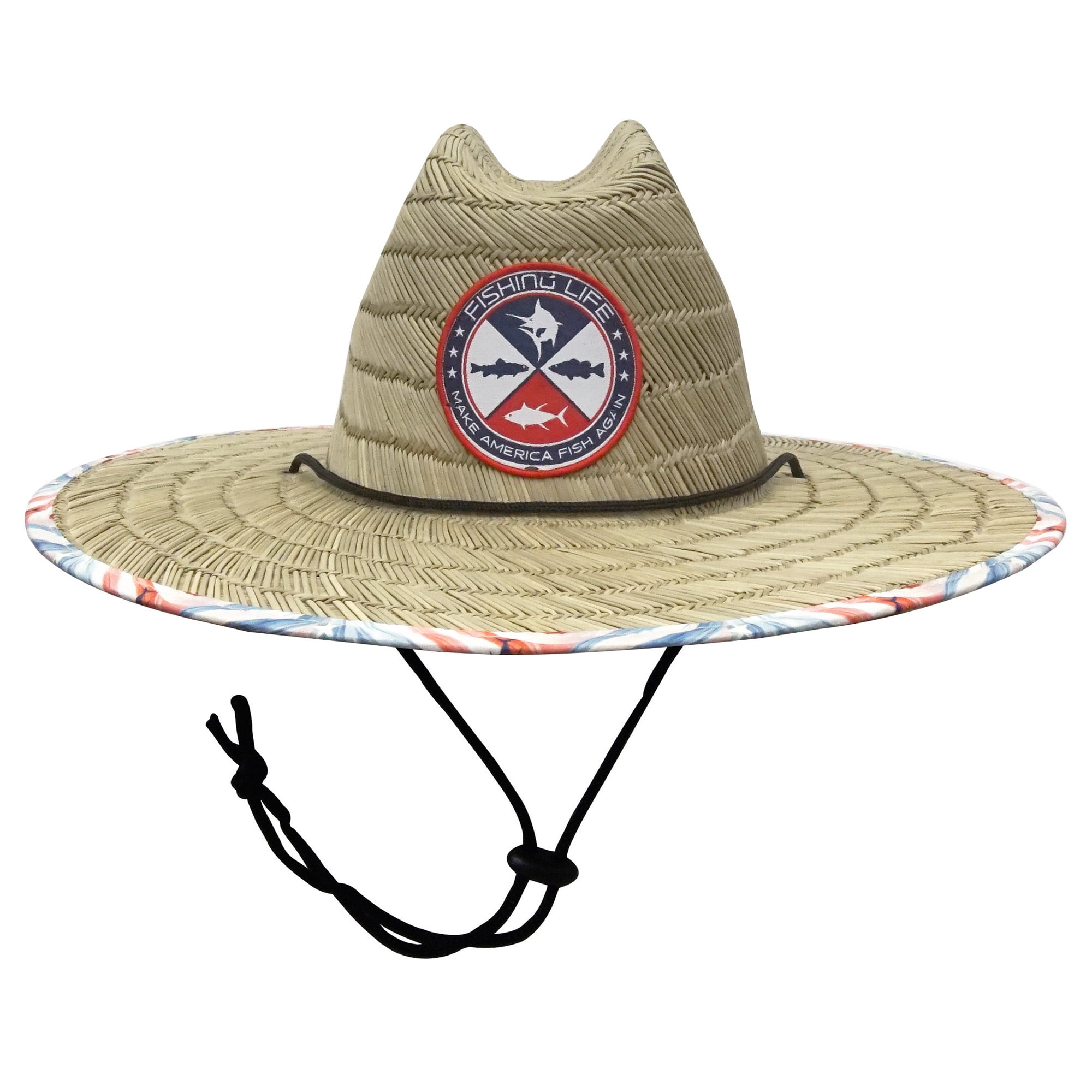 Fishing Life Mafa Quad Hat Straw Lifeguard Hat - Adult Unisex