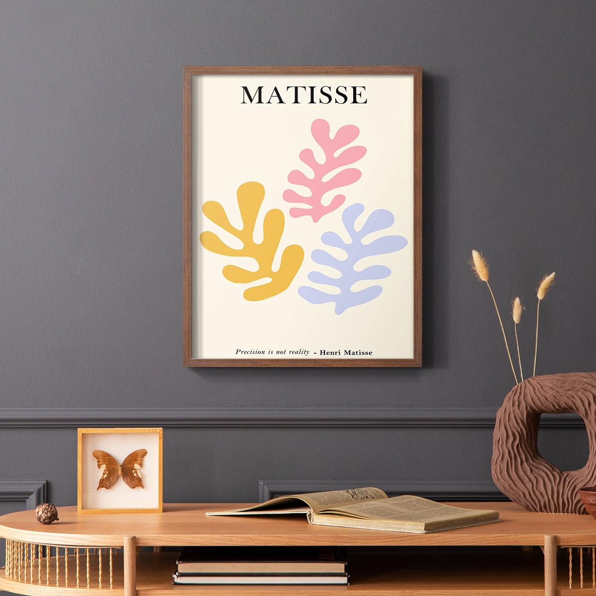 Matisse CDLXXXIV in Brown Solid Wood Framed Print No Nail Hanging
