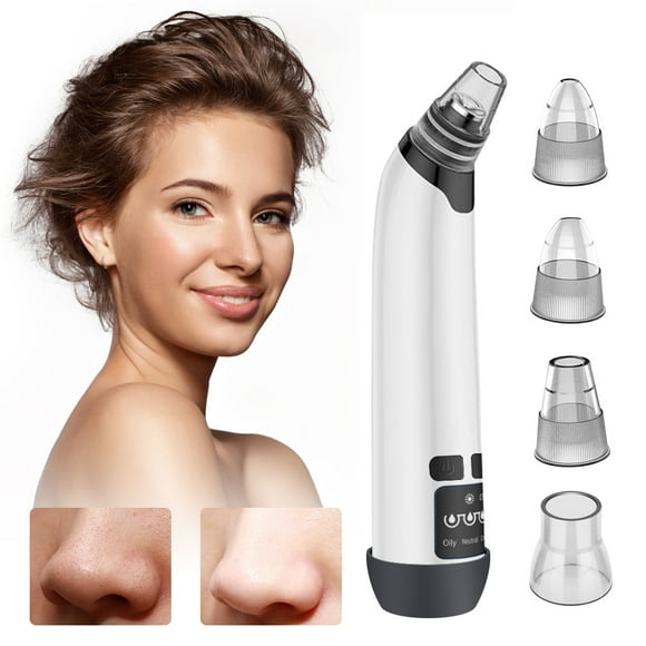 AFD Electric Blackhead Remover, Acne Removal Tool with 4 Replaceable Suction Heads