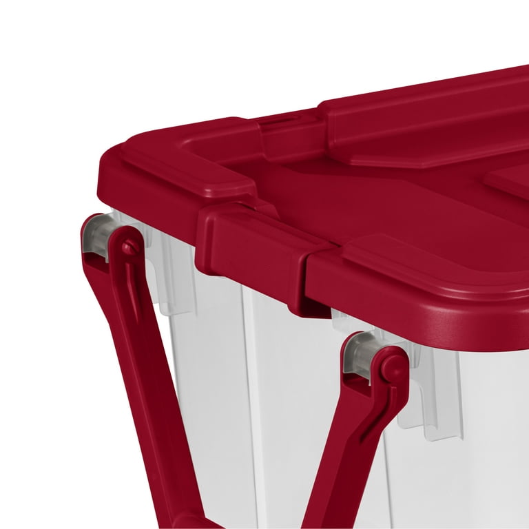 Sterilite 160 Qt. Wheeled Storage Box Plastic, Infra Red, Set of 2 -  AliExpress