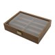 thumbnail image 2 of Caja organizadora de gafas de sol de madera, cajón expositor con 8 ranuras, utilidad fácil de almacenar, contenedor de almacenamiento de gafas estable, 2 of 9