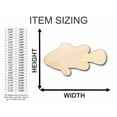 thumbnail image 2 of Unfinished Wood Clownfish Shape - Ocean - Animal - Craft - up to 46" DIY 10" / 1/4", 2 of 3