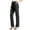 Black women straight leg trousers a1, variant on Cagogo Women Straight Leg High Waisted Trousers with Pockets Basic Office Long Pants Dressy Casual Work Trousers Business Formal Stretch Fit Travel Wear, Pink M