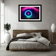 thumbnail image 3 of Stephen Chambers 32x23 Black Ornate Wood Framed With Double Matting Wall Art Titled - Unreal Neon Other Worlds Two, 3 of 6