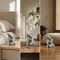 thumbnail image 5 of Decor Statue Meditation Stone Figurine Compact Hand Carved Ornament Weather Resistant for Desk Shelf Garden and Mindfulness Decoration, 5 of 8