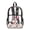 Gnome American Star, variant on ZIATUBLES Clear Backpack, Heavy Duty Fabric & PVC Transparent Bookbag with Sloth Flower Butterfly Print, Large Capacity See Through Backpack for School College Work Travel Security