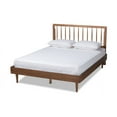 thumbnail image 2 of Baxton Studio Sora Mid-Century Modern Ash Walnut Finished Wood Full Size Platform Bed, 2 of 7