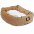 thumbnail image 2 of Majestic Pet Sherpa Poly/Cotton Bagel Pet Bed for Dogs, Calming Dog Bed Washable, Large, Khaki, 2 of 4