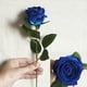 thumbnail image 3 of Flores artificiales de franela, rosáceas, ramo de rosas falsas, adornos DIY Azul, 3 of 8