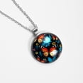 thumbnail image 4 of Butterfly Elegant Glass Circular Pendant Necklace - Women's Fashion Necklace with Stunning Design, 4 of 5