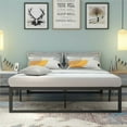thumbnail image 4 of 14 inch Tall Queen Size Bed Frame No Box Spring Needed, 3000 lbs Heavy Duty Metal Platform Bed Frames, Non-Slip and Noise-Free Mattress Foundation, Black Twin&Full&Queen&King, 4 of 9