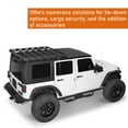 thumbnail image 4 of Hooke Road Steel Roof Rack Cargo Luggage Carrier Fit 2007-2018 Jeep Wrangler JK 2Door/4Door Black, 4 of 15