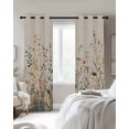 thumbnail image 3 of Vintage Botanical Blackout Curtains 84 Inches Long for Bedroom, Spring Floral Summer Botanical Rustic Thermal Insulated Room Darkening Black Out Window Curtain Panels Grommet Drapes for Living Room, 3 of 8
