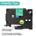 thumbnail image 2 of NineLeaf 50 Pack Compatible for Brother P-touch TZe-715 TZe715 TZ-715 TZ715 6mm 1/4'' White on Green Laminated TZe TZ Label Tape 0.23" x 26.2ft, 2 of 7