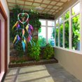 thumbnail image 3 of Tachiuwa Boho Rainbow Heart Shape Feather Home Wall Hanging, 3 of 9