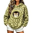thumbnail image 3 of TGPMGRZ Leopard Print Hoodies, Oversized Hooded Sweatshirt with Pocket Front Carry Pouch for Cats Dogs, 3 of 5