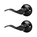 thumbnail image 3 of Leviers de Porte Factices Noirs, Poignée de Porte de Passage Classique pour Hall et Garde-Robe, Gaucher, Lot de 2, 3 of 4