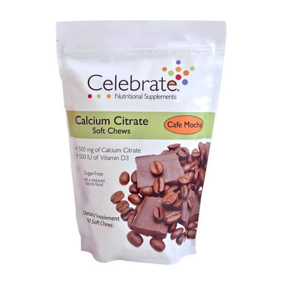 Celebrate Sugar-Free Calcium Citrate Soft Chews 500mg - Available in 8 Flavors!