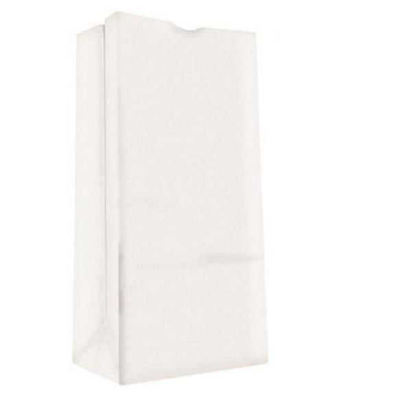 Duro 51045 CPC 5-35 lbs White Grocery Bag, Silver - Case of 500