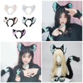 thumbnail image 2 of Lovely Cats Ear Hairband Halloween Cosplay Headpiece Fashionable Women Hairband for Halloween and Festivals white powder, 2 of 4