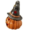 thumbnail image 3 of 7 in. Halloween Jack O' Lantern with LED Lights, Orange, 3 of 4
