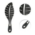 thumbnail image 3 of Unique Bargains 1 Pc Durable Leaf Shape Hair Brush for Curly Straight Wavy Hair Plastic Black, 3 of 3