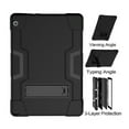 thumbnail image 6 of Goldcherry for Lenovo Tab M10 TB-X605F Case Heavy Duty Shockproof Kids Friendly Silicone Cover With Kickstand For Lenovo Tab M10 10.1 Inch TB-X605F TB-X605L Tablet (Black+Black), 6 of 6