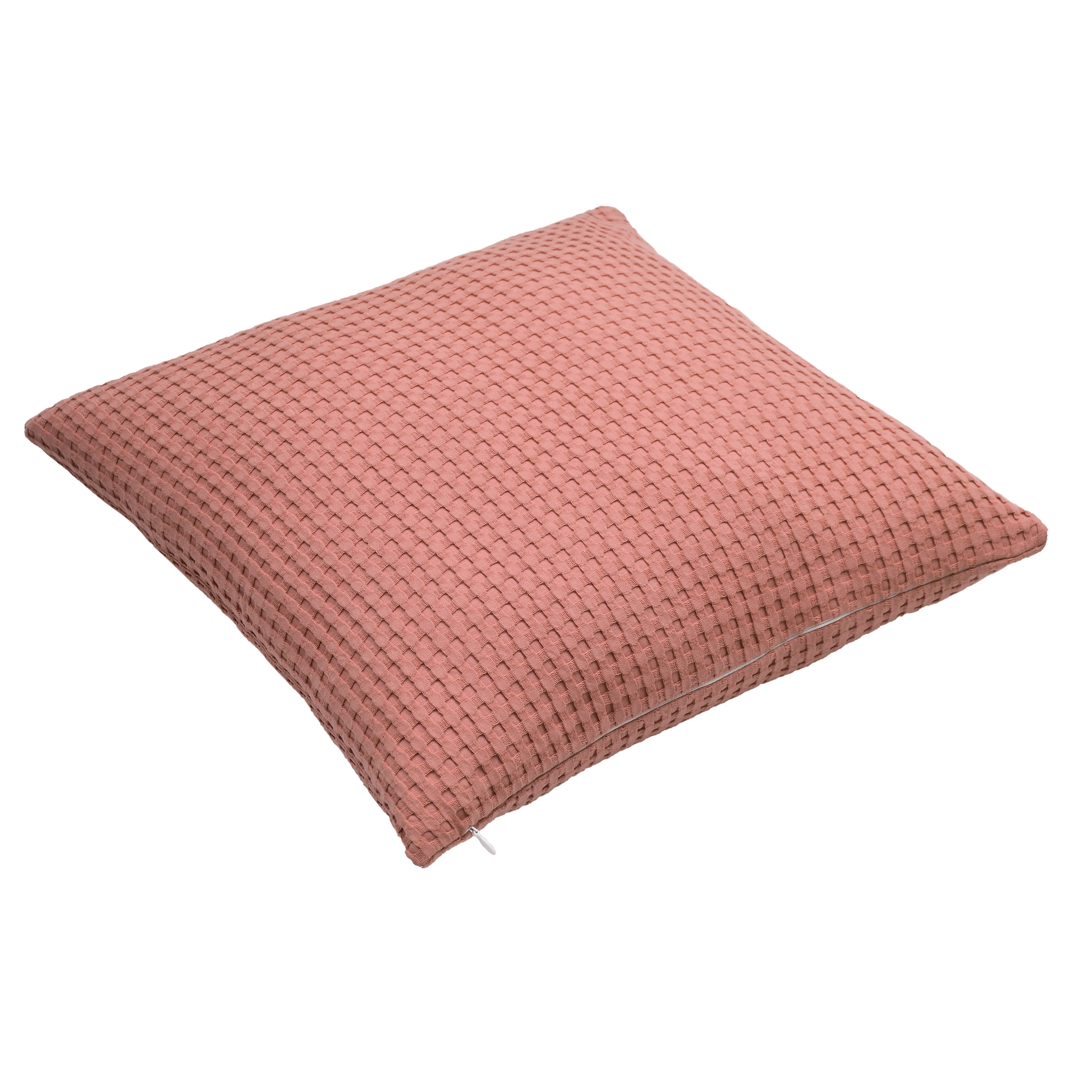 Mainstays Waffle Pillow Cover, 22" X 22", 2 pack, Terracotta Dream