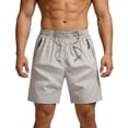 thumbnail image 2 of Besolor Men's Plus Size Shorts Wide Leg Drawstring Elastic Waisted Lightweight Quick Dry Outdoor Casual Running Shorts with Zipper Pockets(4X-Large,Gray), 2 of 7