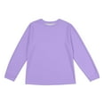 thumbnail image 6 of Plus Size Neck T Shirts Women Long Sleeve Tops Casual Summer Tshirts Loose Fit Tee Light Violet Women Blending Shirts Women's Long Sleeve T-Shirt(M), 6 of 6