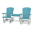 thumbnail image 1 of Pemberly Row Balançoire Double en Résine avec Table Centrale, Blanc/bleu, 1 of 5