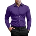 thumbnail image 2 of WIZUTIZ Men's Business Shirt Long Sleeve Formal Wear Professional Look Suitable for Office Wear Shirt, 2 of 5