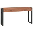 thumbnail image 1 of vidaXL Desk with 2 Drawers 140x40x75 cm Teak Wood, 1 of 5