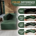 thumbnail image 6 of Koby Home Sectional Compressed Sofa Set 5pcs Chenille Couches for Living Room Color Green, 6 of 9