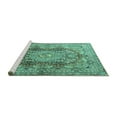thumbnail image 2 of Ahgly Company Machine Washable Indoor Round Persian Turquoise Blue Traditional Area Rugs, 8' Round, 2 of 4